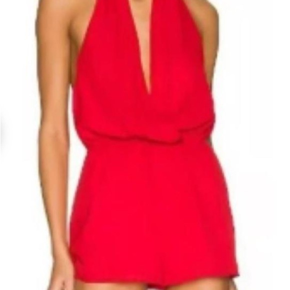 Elegant Red Halter Jumpsuit - Picture 2 of 7